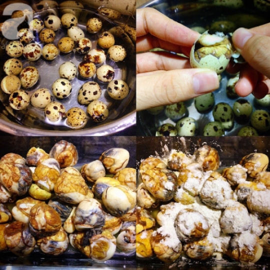 Trứng cút lộn